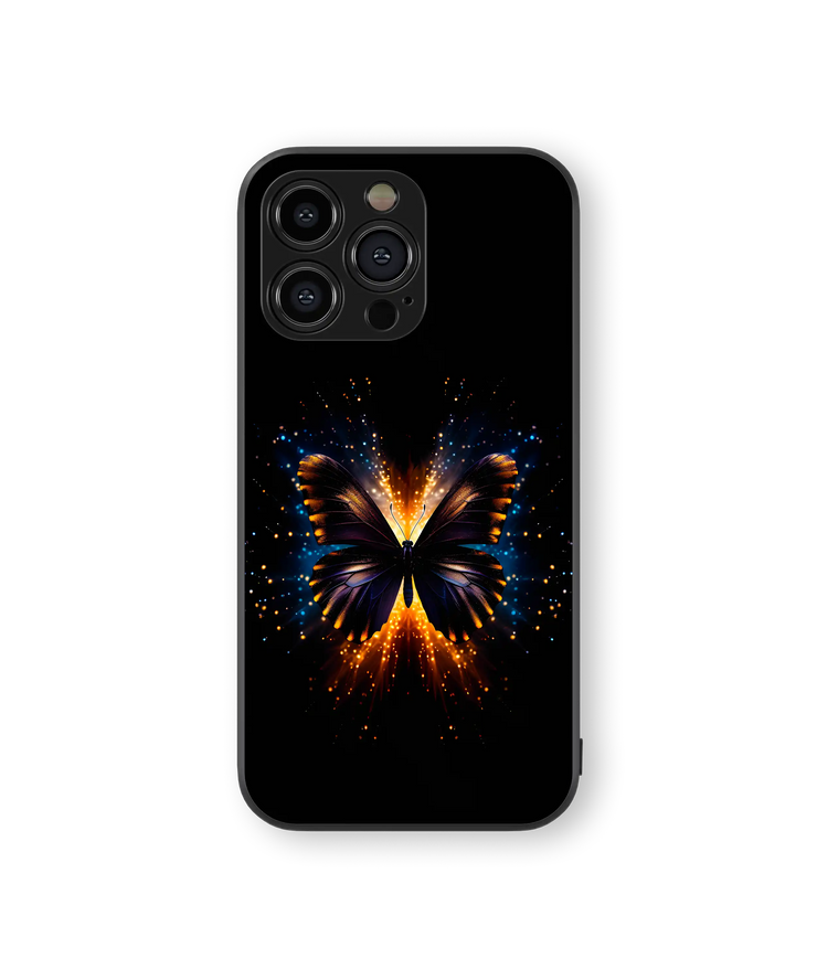 Mystical Butterfly Space Premium Glass Mobile Cover