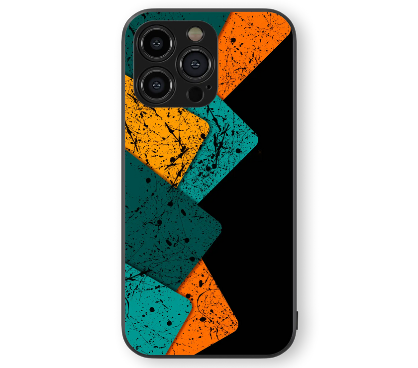Moody Geometric Premium Glass Mobile Cover
