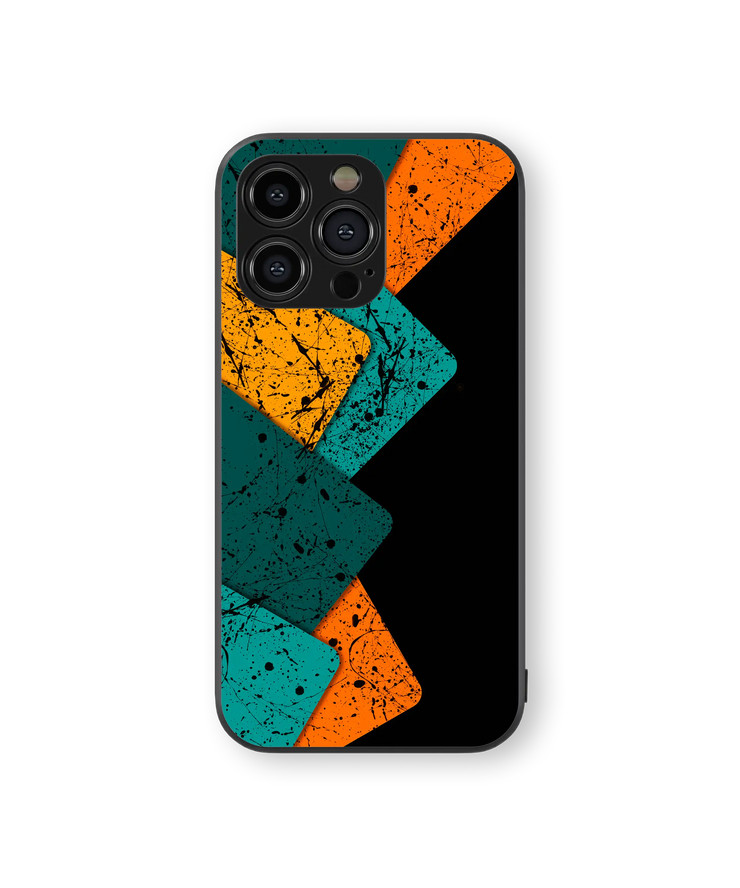 Moody Geometric Premium Glass Mobile Cover