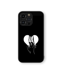 Elegant Skeleton Hand Heart Glass Mobile Cover | Gothic Series | Premium Glass Back Case