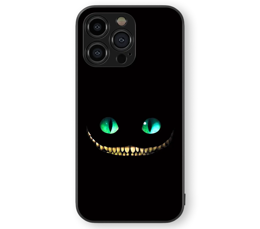 Cheshire Cat Smile Glass Mobile Cover | Alice in Wonderland Series | Premium Glass Back Case