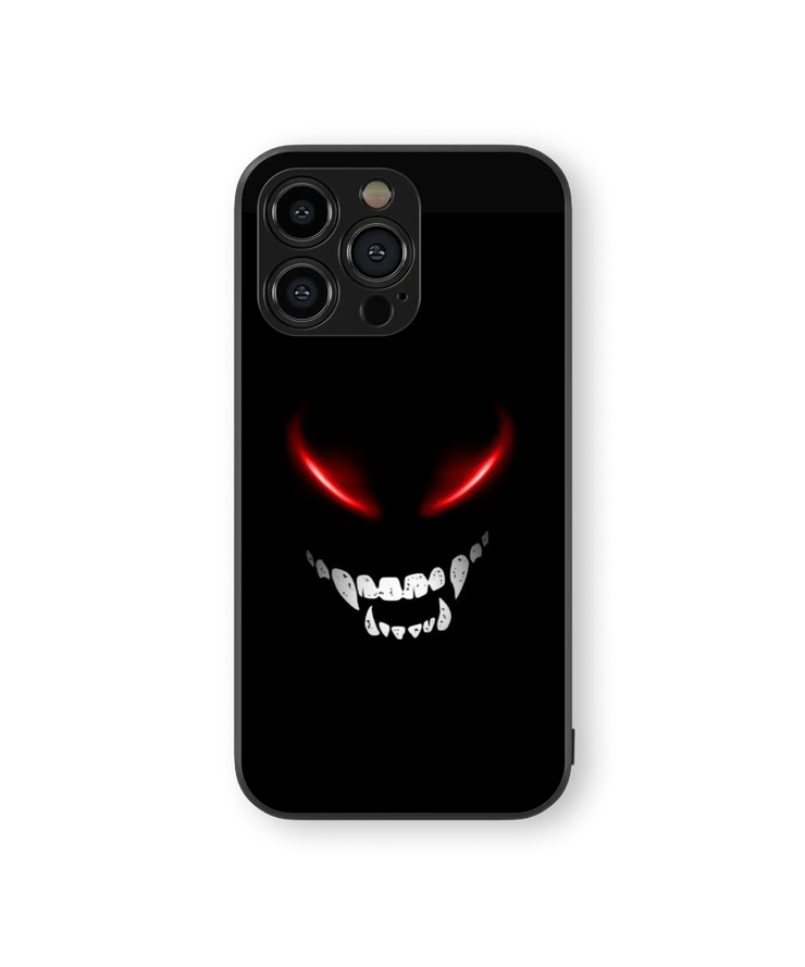 Menacing Red Eyes Glass Mobile Cover | Midnight Series | Premium Glass Back Case