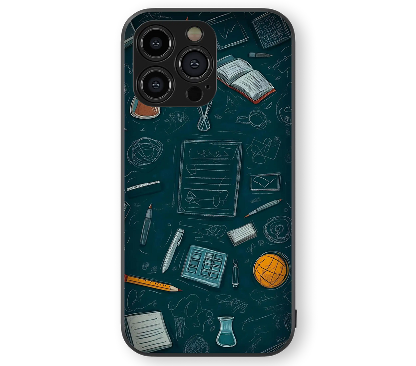 Chalkboard Whimsy Premium Glass Mobile Cover