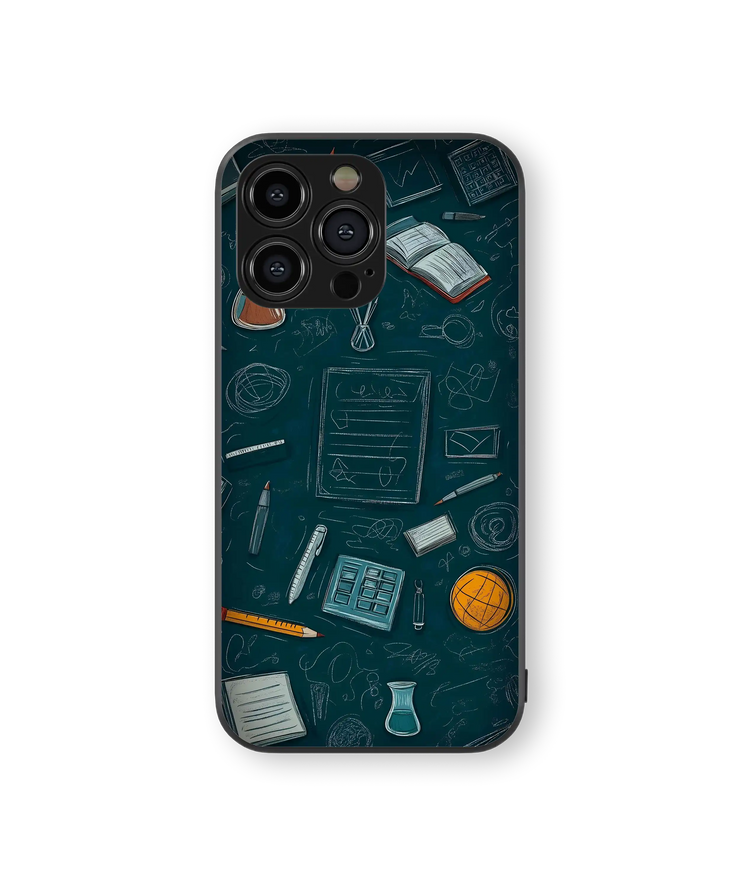 Chalkboard Whimsy Premium Glass Mobile Cover
