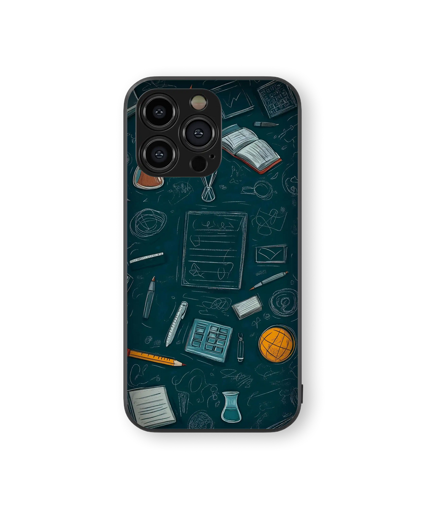 Chalkboard Whimsy Premium Glass Mobile Cover