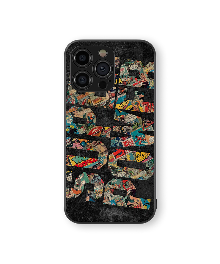 Retro Superhero Vibes Premium Glass Mobile Cover