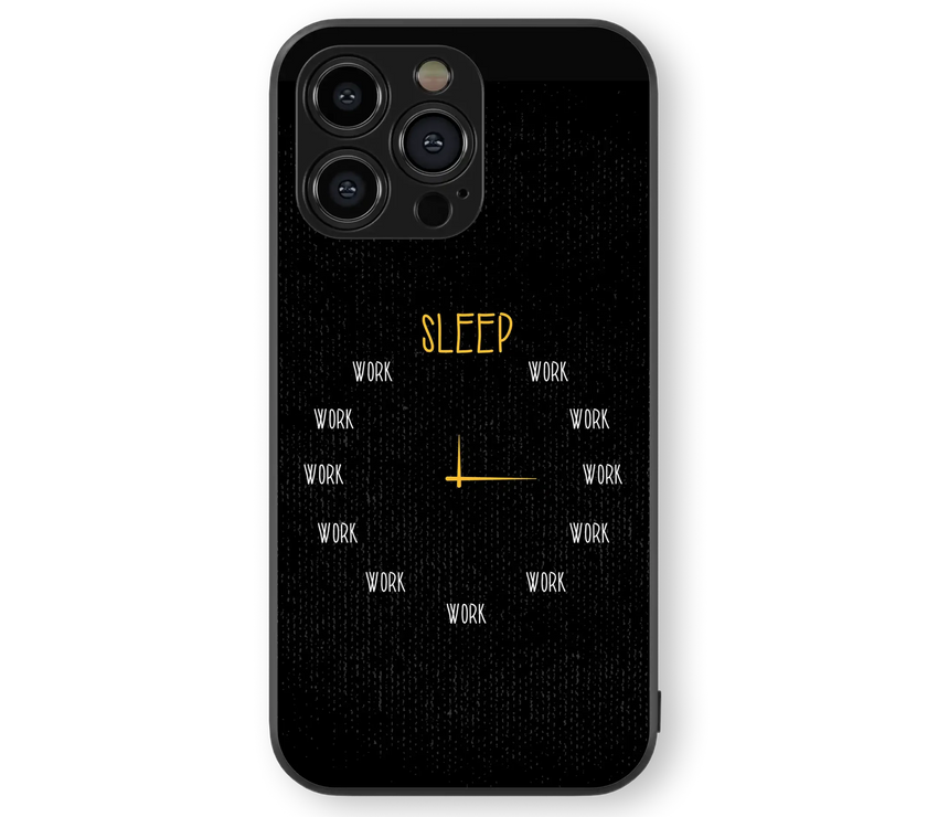 Minimalist Routine Glass Mobile Cover | Modern Work-Life Balance Series | Premium Glass Back Case