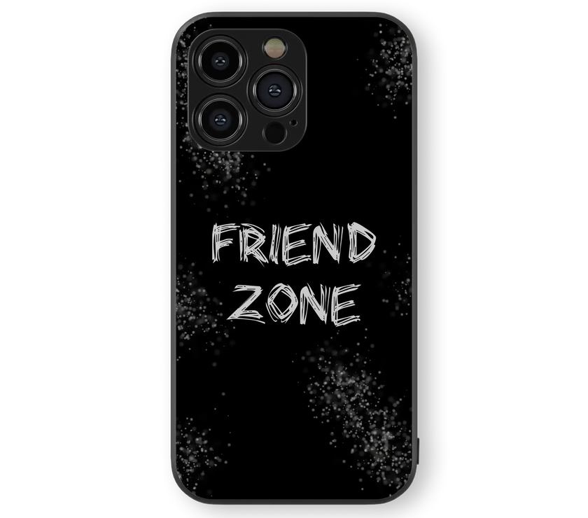 Friend Zone Glass Mobile Cover | Modern Text Style | Premium Glass Back Case