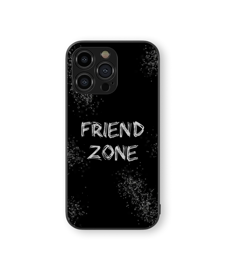 Friend Zone Glass Mobile Cover | Modern Text Style | Premium Glass Back Case