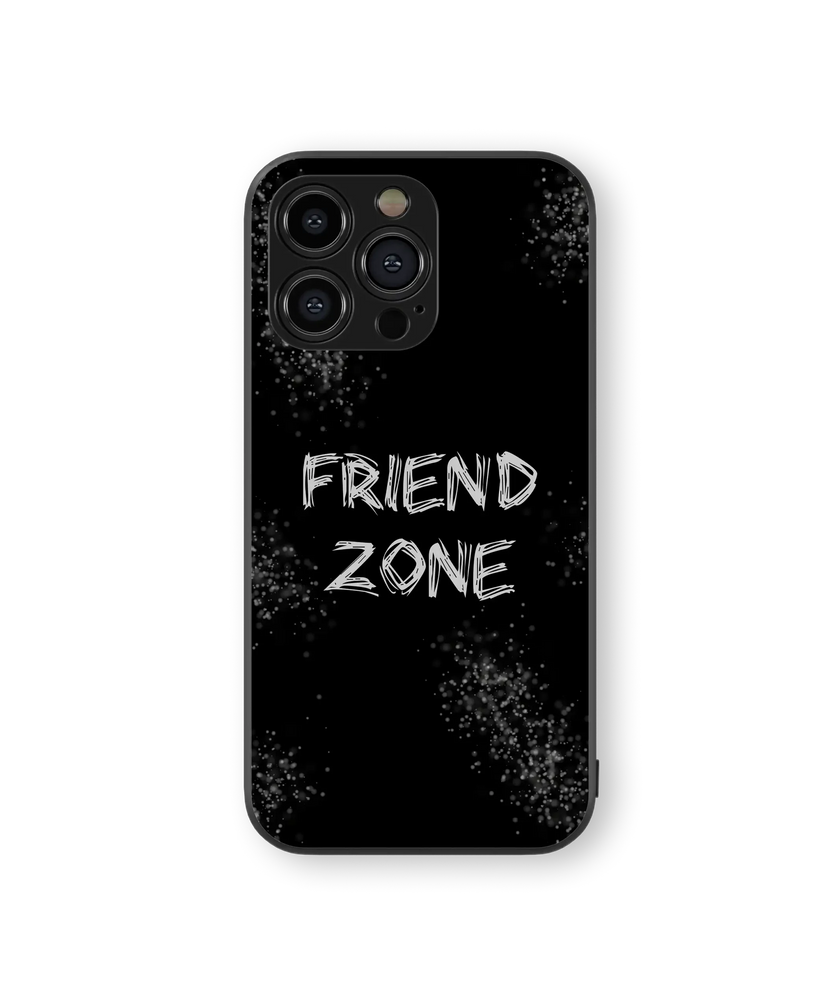 Friend Zone Glass Mobile Cover | Modern Text Style | Premium Glass Back Case