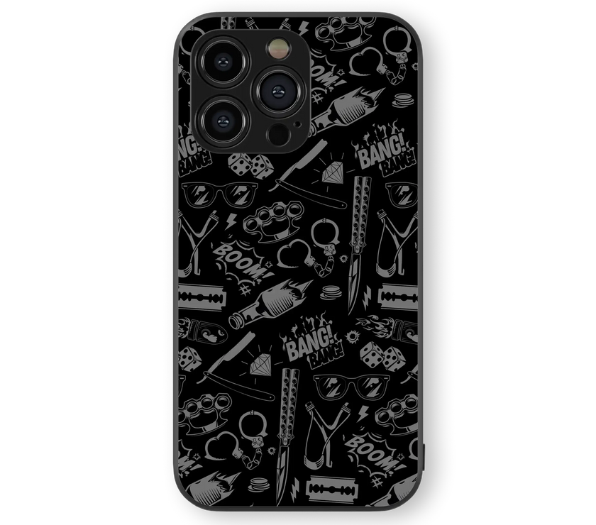 Comic Explosion Glass Mobile Cover | Pop Art Series | Premium Glass Back Case