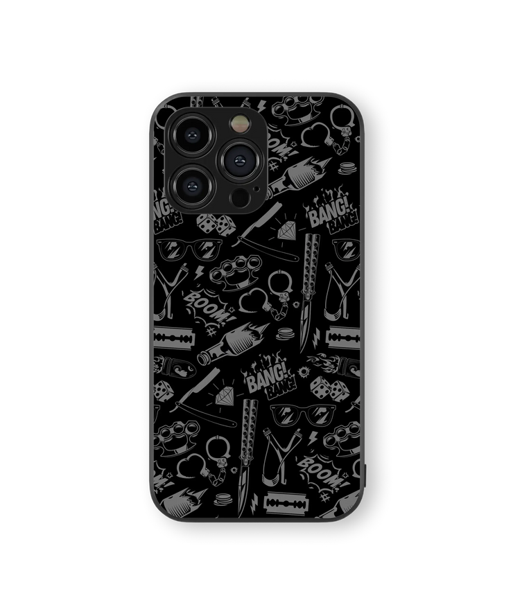 Comic Explosion Glass Mobile Cover | Pop Art Series | Premium Glass Back Case
