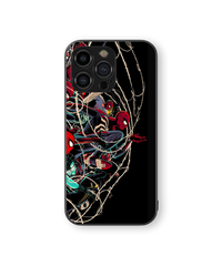Superhero Action Glass Mobile Cover | Dynamic Hero Clash Series | Premium Glass Back Case