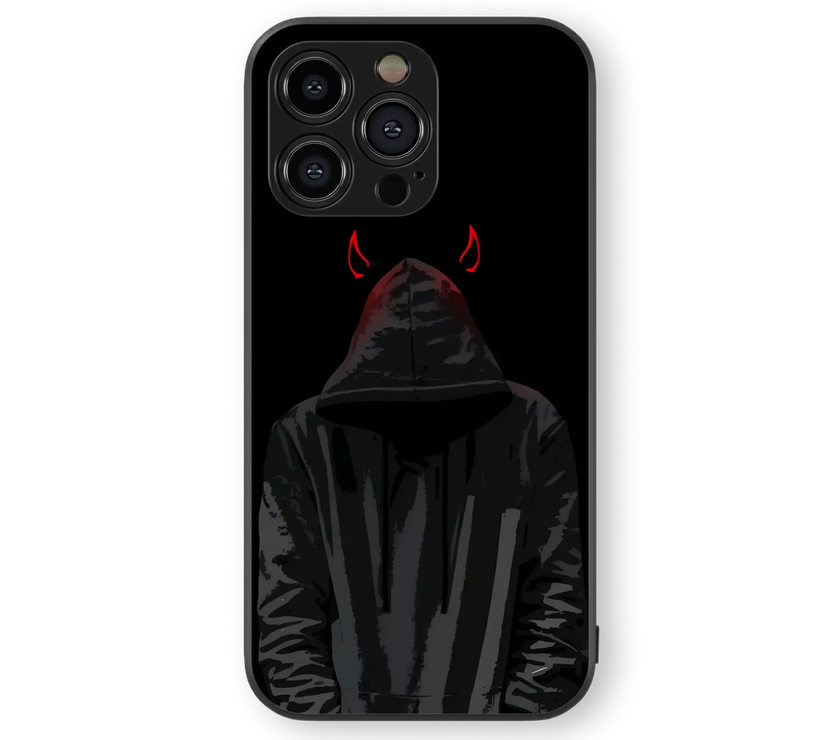 Mysterious Hooded Figure Glass Mobile Cover | Shadow Series | Premium Glass Back Case