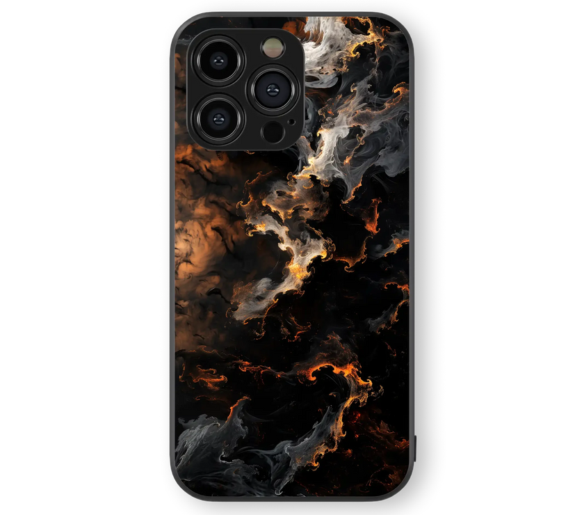 Volcanic Inferno Glass Mobile Cover | Elemental Force Series | Premium Glass Back Case