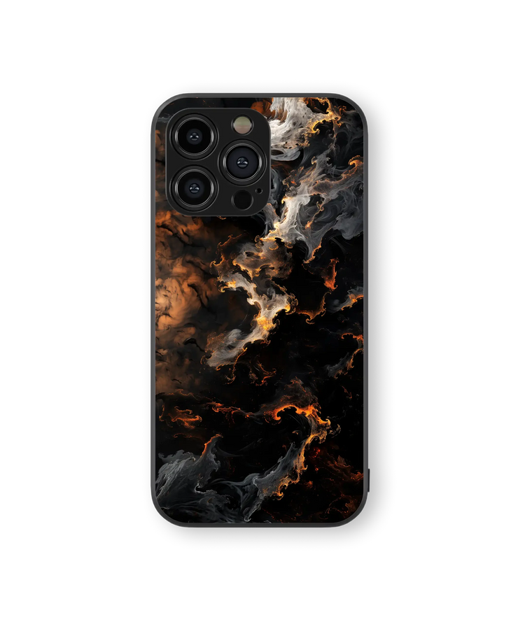 Volcanic Inferno Glass Mobile Cover | Elemental Force Series | Premium Glass Back Case