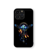 Mystic Phoenix Glass Mobile Cover | Luminous Art Series | Premium Glass Back Case