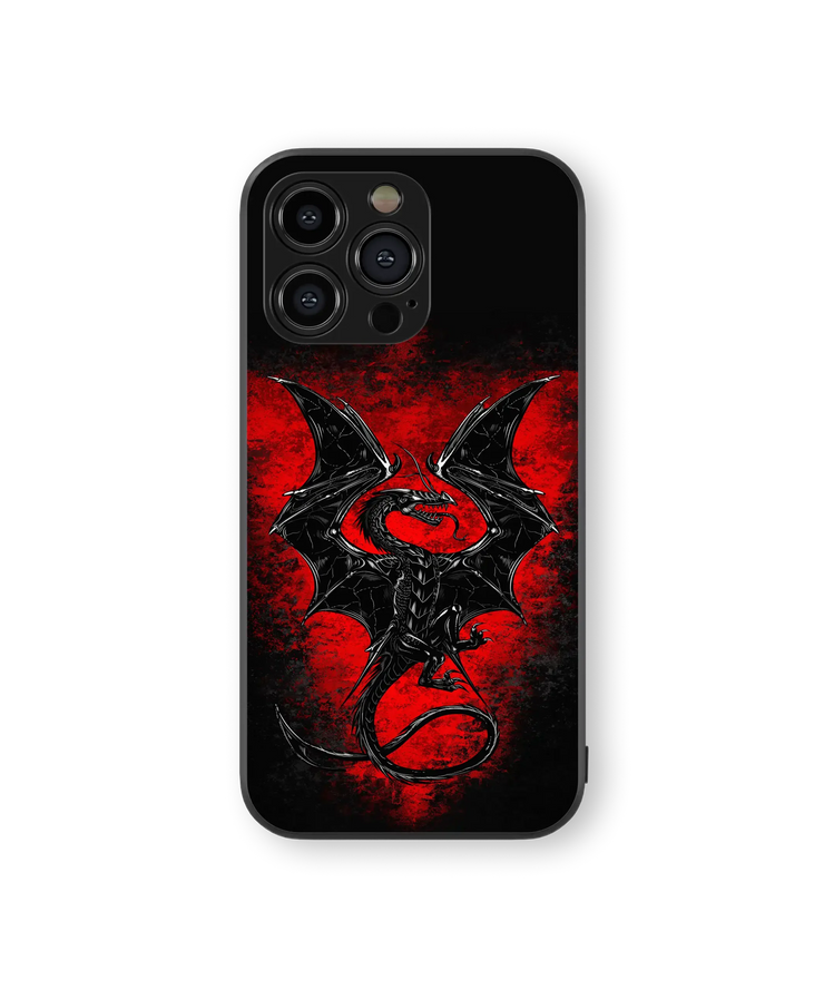Fiery Dragon Glass Mobile Cover | Mythic Blaze Series | Premium Glass Back Case