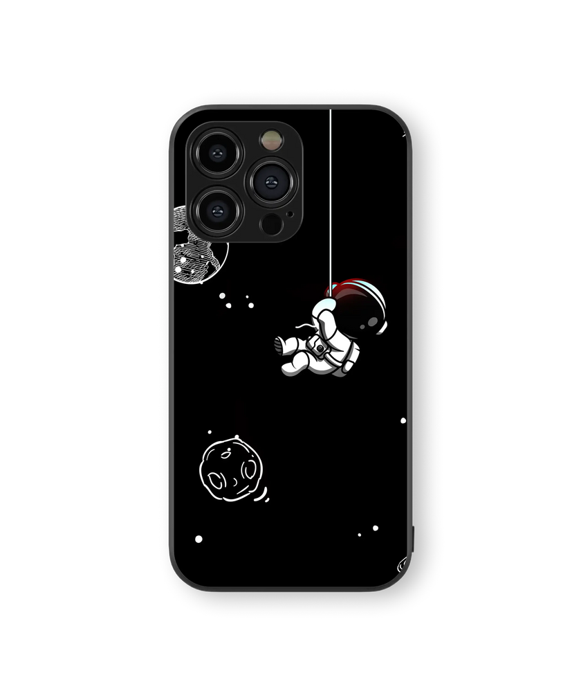 Astronaut Adventure Glass Mobile Cover | Cosmic Series | Premium Glass Back Case