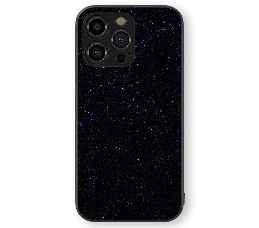 Starry Night Sky Glass Mobile Cover | Galaxy Series | Premium Glass Back Case