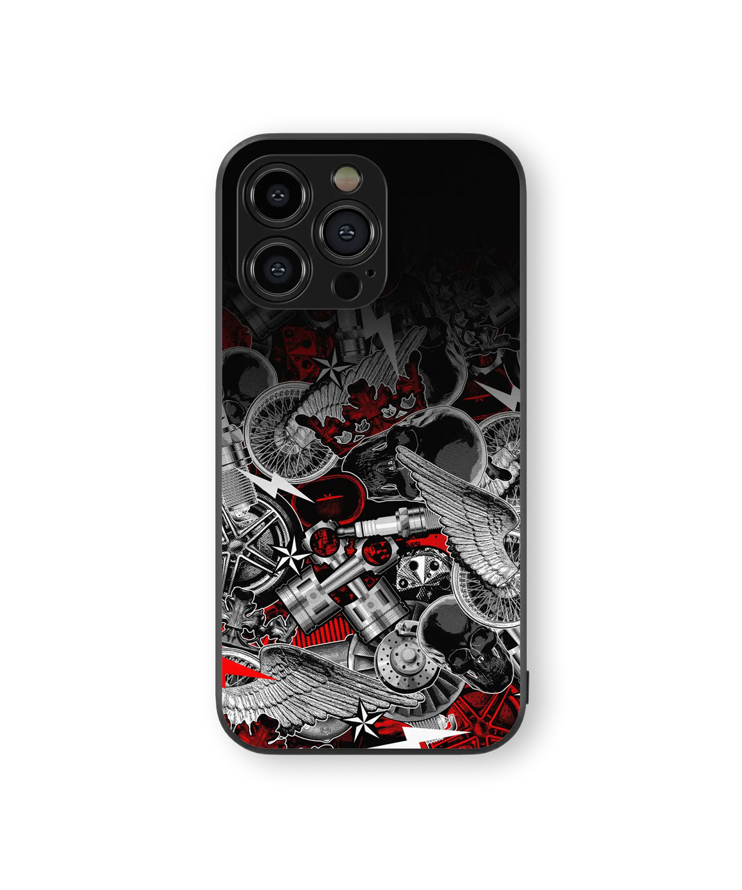 Mechanical Dragon Glass Mobile Cover | Mythical & Industrial Series | Premium Glass Back Case