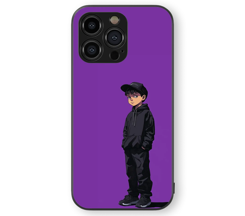 Stylish Streetwear Boy Glass Mobile Cover | Urban Chic Series | Premium Glass Back Case