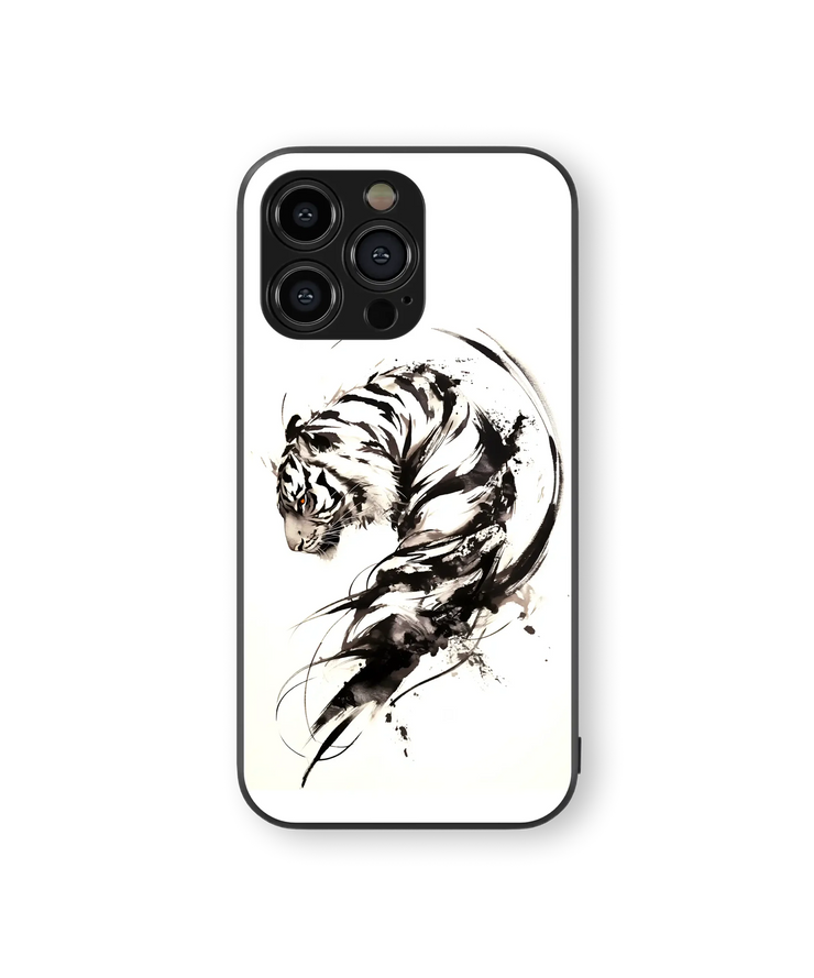 Dynamic Tiger Stripes | Ink Art Series | Premium Glass Back Case