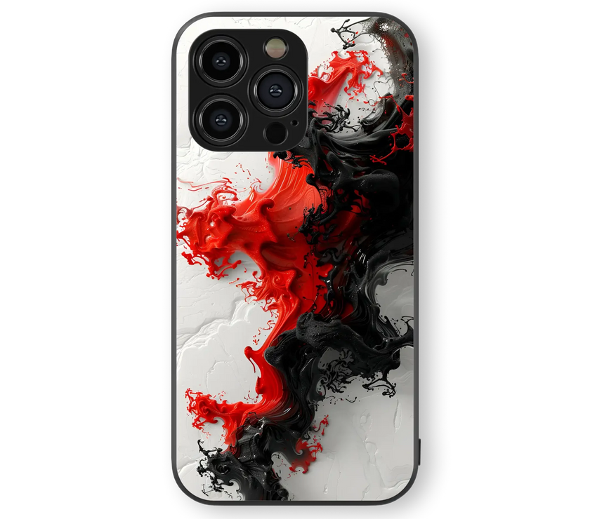 Abstract Art Fluid Glass Mobile Cover | Dynamic Swirl Series | Premium Glass Back Case