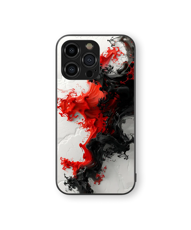 Abstract Art Fluid Glass Mobile Cover | Dynamic Swirl Series | Premium Glass Back Case