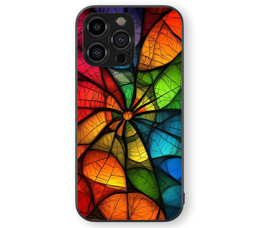 Vibrant Kaleidoscope Premium Glass Mobile Cover