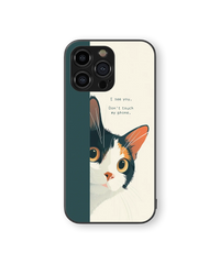 Cute Cat Guard Premium Glass Mobile Cover