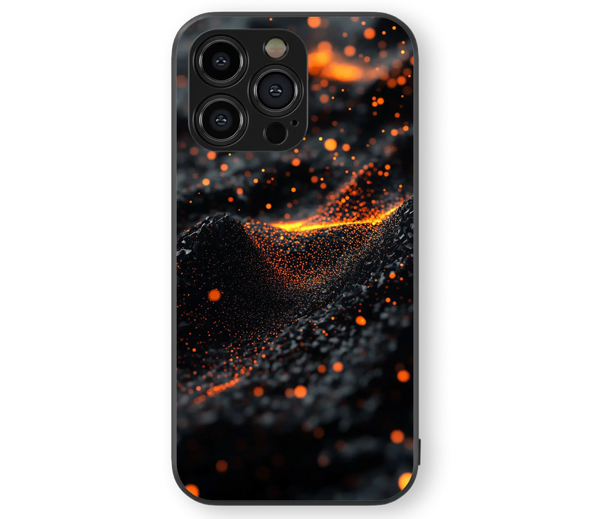 Molten Lava Glass Mobile Cover | Volcanic Essence Series | Premium Glass Back Case