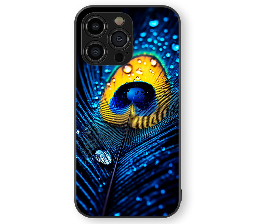 Peacock Feather | Nature Elegance Series | Premium Glass Back Case