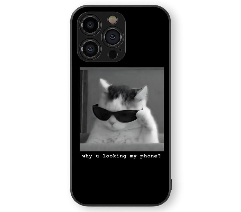 Cool Cat with Sunglasses | Humor Series | Premium Glass Back Case