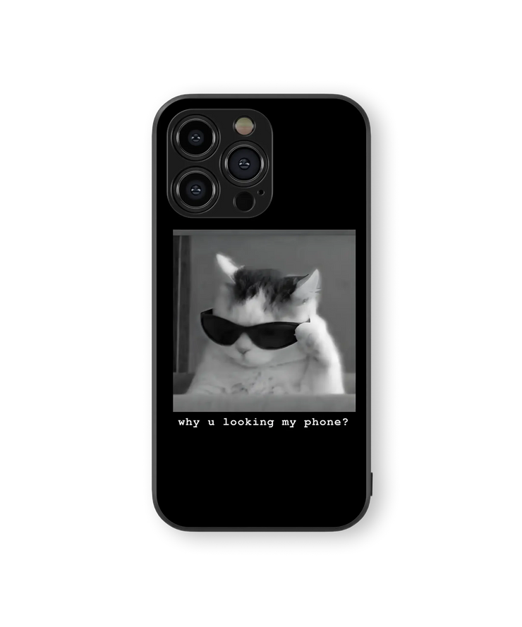 Cool Cat with Sunglasses | Humor Series | Premium Glass Back Case