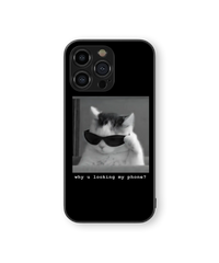 Cool Cat with Sunglasses | Humor Series | Premium Glass Back Case