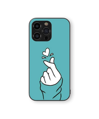 Heart Gesture | Minimalistic Love Series | Premium Glass Back Case