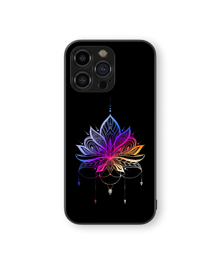 Radiant Lotus Glass Mobile Cover | Bohemian Series | Premium Glass Back Case