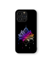 Radiant Lotus Glass Mobile Cover | Bohemian Series | Premium Glass Back Case