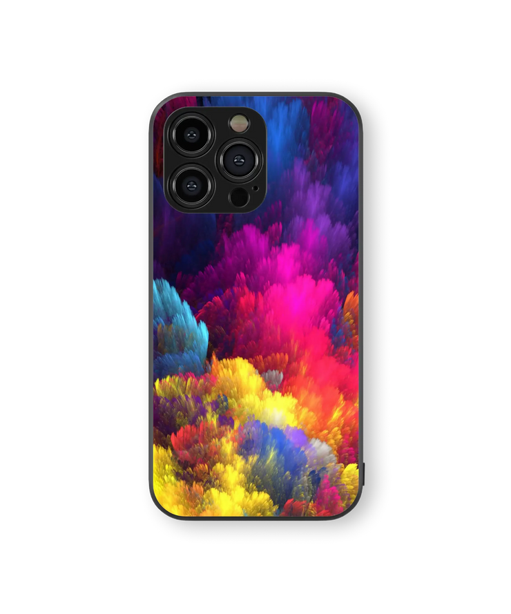 Explosion of Colors Glass Mobile Cover | Artistic Spectrum Series | Premium Glass Back Case