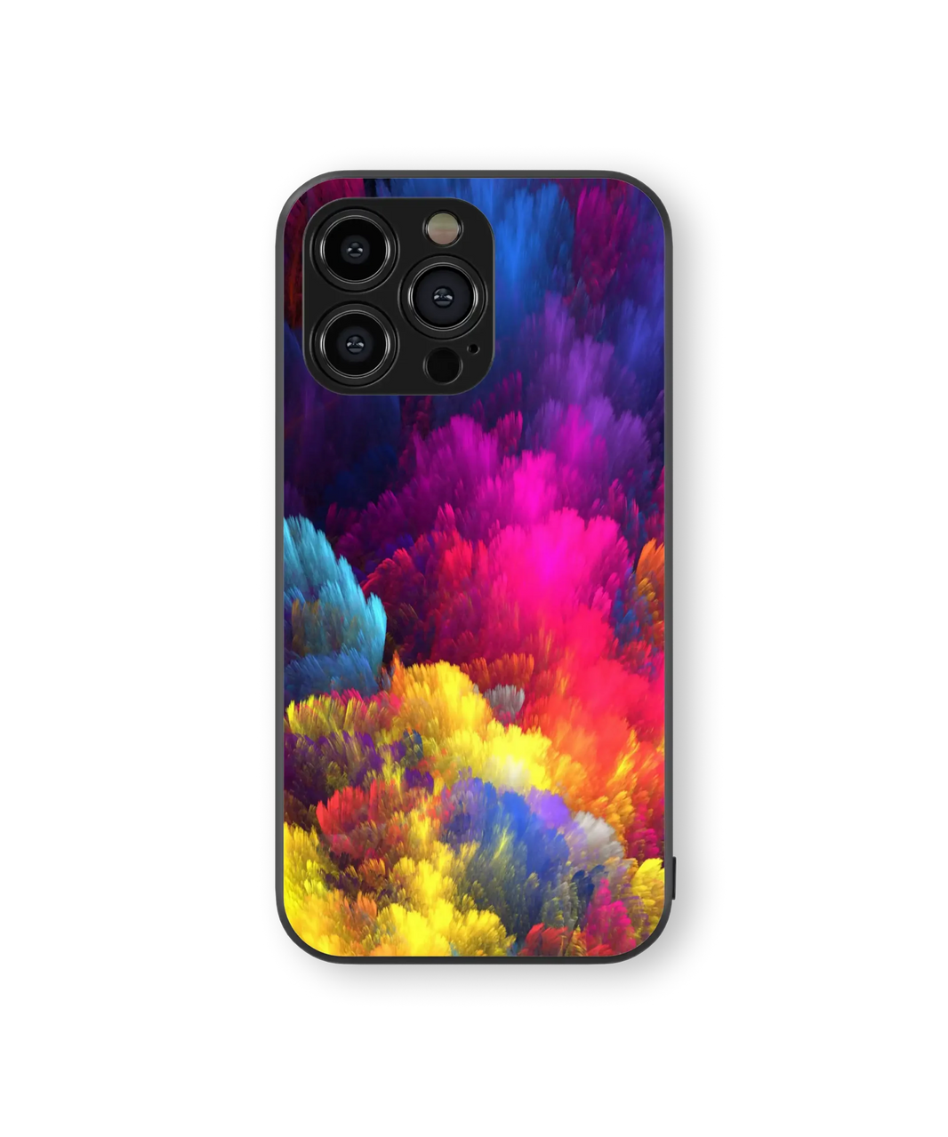 Explosion of Colors Glass Mobile Cover | Artistic Spectrum Series | Premium Glass Back Case