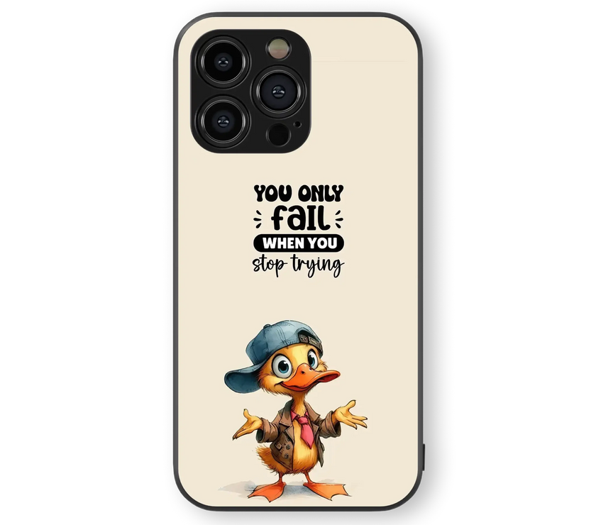 Motivational Duck | Inspirational Series | Premium Glass Back Case