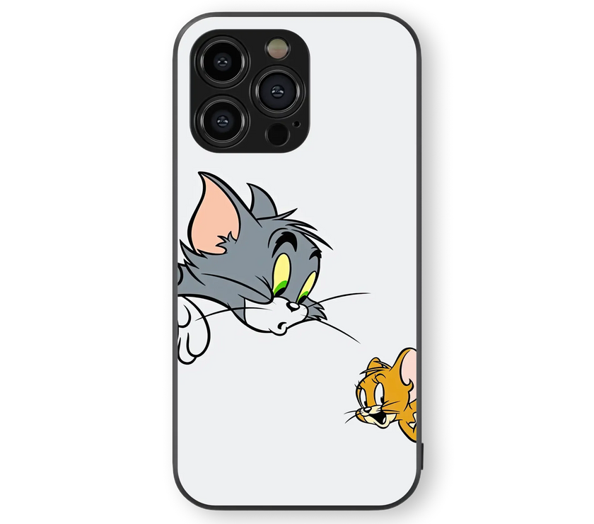 Classic Cat and Mouse Chase | Cartoon Series | Premium Glass Back Case