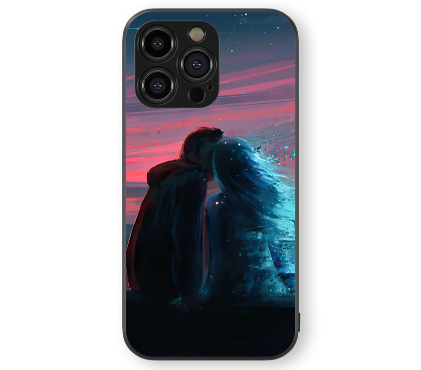 Romantic Night Sky | Starlight Lovers Series | Premium Glass Back Case