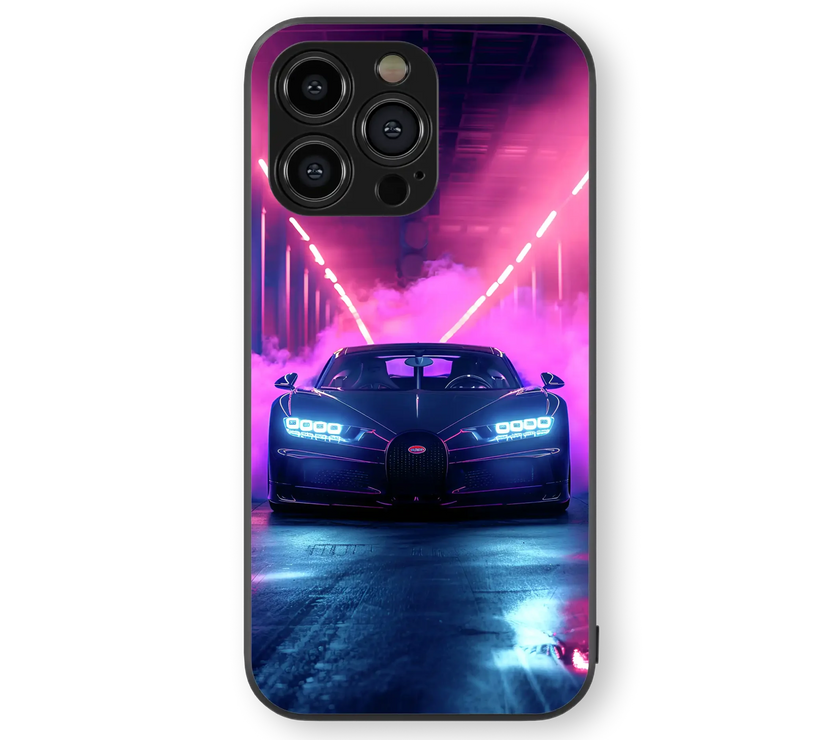 Luxury Sports Car | Neon Glow Series | Premium Glass Back Case