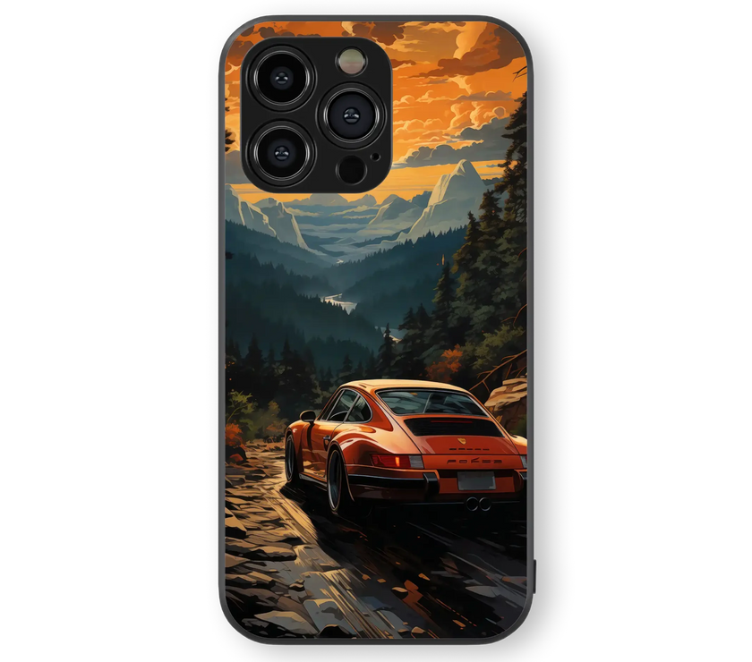 Sunset Drive | Vintage Cars Series | Premium Glass Back Case