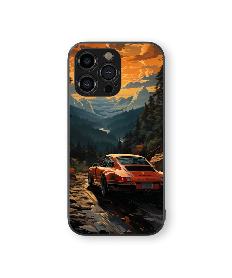 Sunset Drive | Vintage Cars Series | Premium Glass Back Case