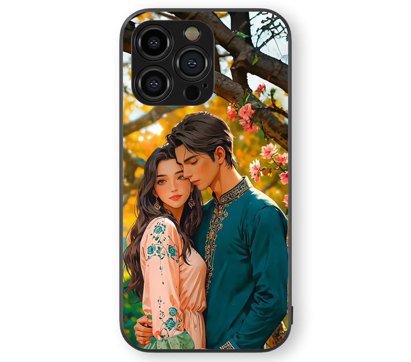 Romantic Blossom | Love Series | Premium Glass Back Case