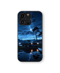 Nocturnal Drive | Vintage Car Night Sky | Premium Glass Back Case