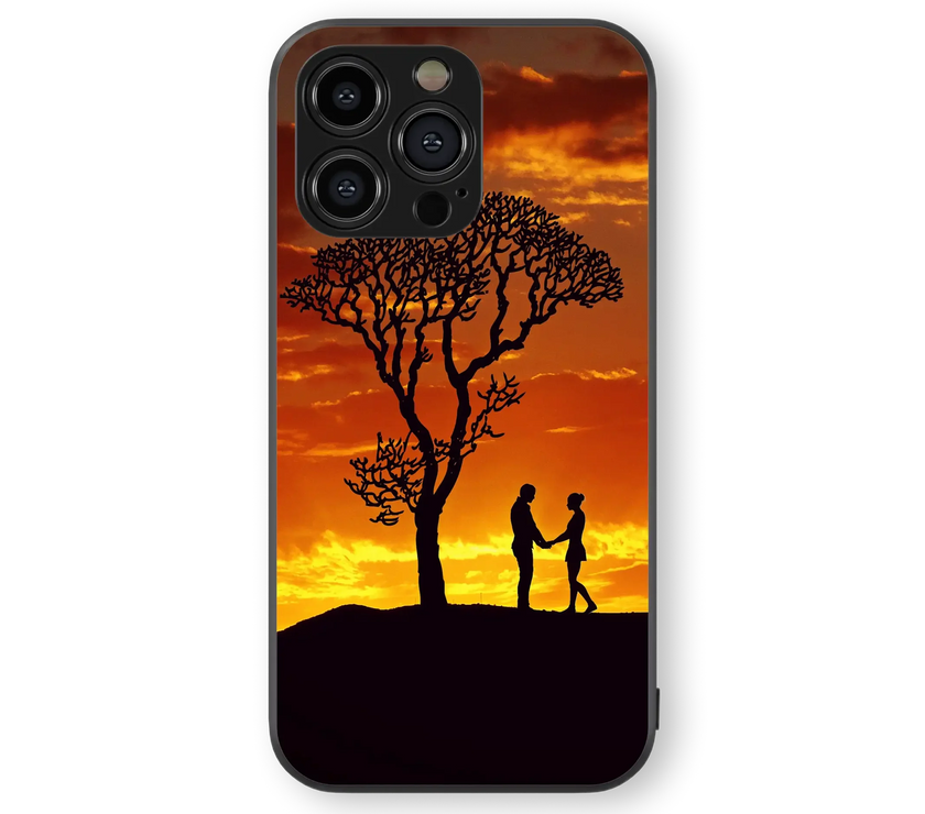 Romantic Sunset Silhouette | Serenity Series | Premium Glass Back Case